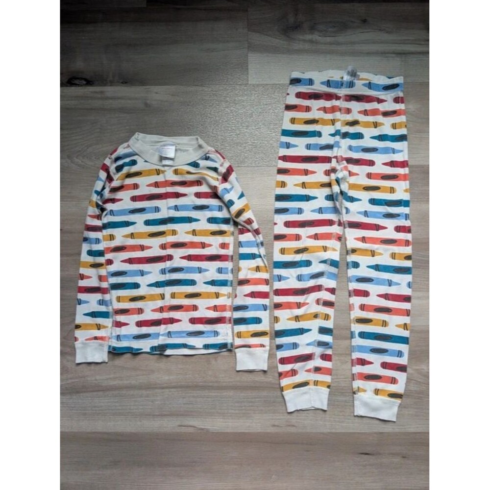 Hanna Andersson Crayon Print Pajama Set, 6-7Y (U1)